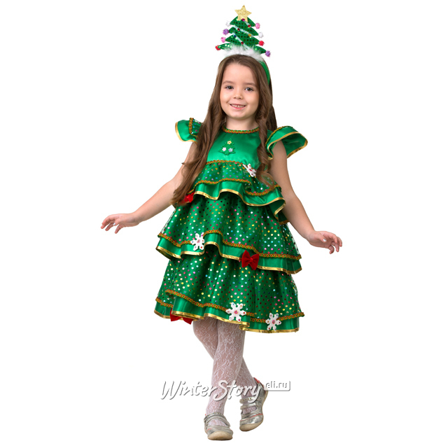 Как сделать новогодний костюм елки для девочки своими руками. Фото