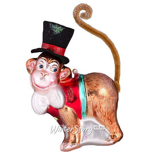 Поделка новогодняя: игрушка обезьяна из фанеры