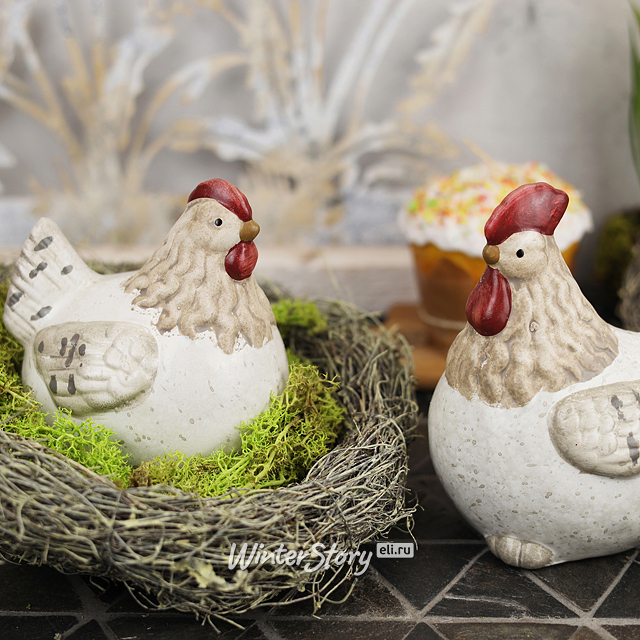 Яйца пасхальные и цыплята в гнезде декор