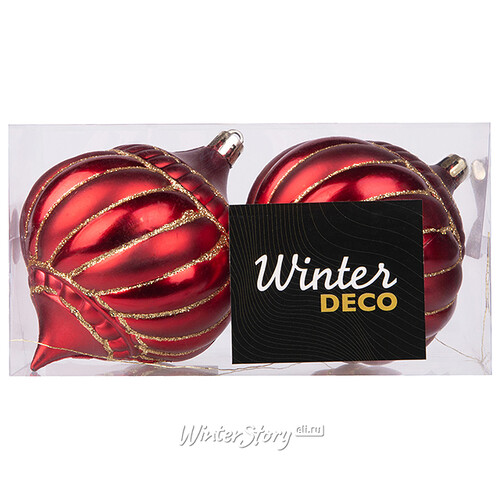 Набор пластиковых шаров Vermilion Ramona 10 см, 2 шт Winter Deco