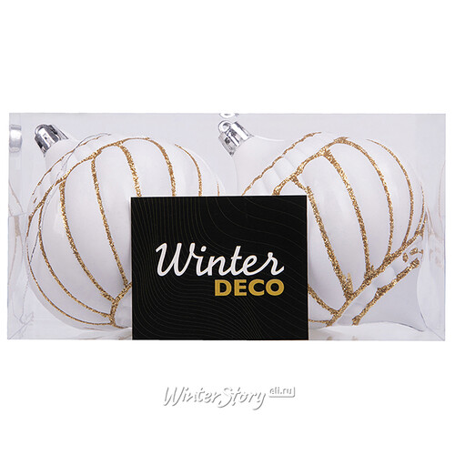 Набор пластиковых шаров Whitey Ramona 10 см, 2 шт Winter Deco