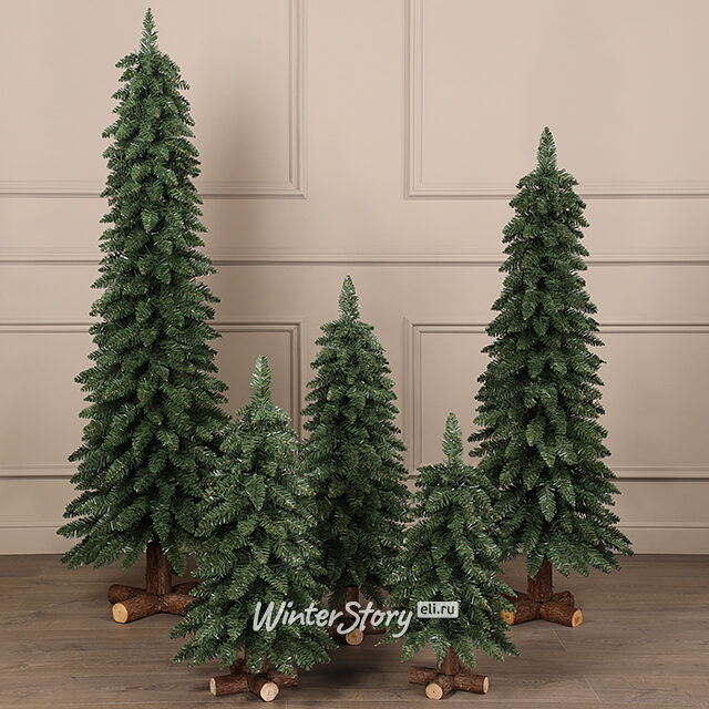 Искусственная елка Альпина Wood 120 см, ПВХ, с деревянной подставкой Winter Deco