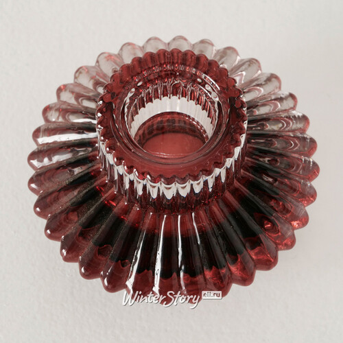 Стеклянный подсвечник Prezioso Rose 6 см, двусторонний Boltze