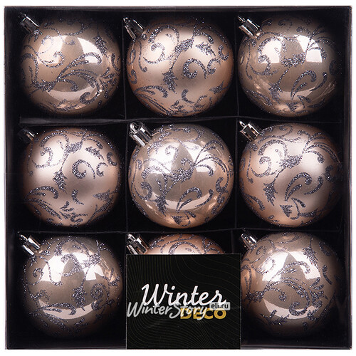 Набор елочных шаров Great Whitley 6 см, 9 шт Winter Deco