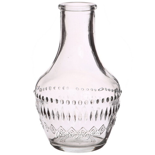 Стеклянная ваза-бутылка Milano 10 см прозрачная Ideas4Seasons