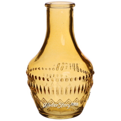 Стеклянная ваза-бутылка Milano 10 см охровая Ideas4Seasons