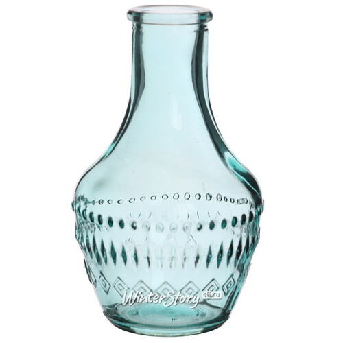Стеклянная ваза-бутылка Milano 10 см голубая Ideas4Seasons