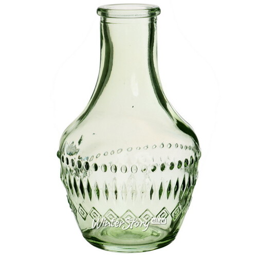 Стеклянная ваза-бутылка Milano 10 см зеленая Ideas4Seasons
