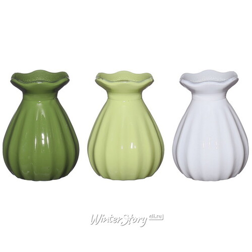 Стеклянная ваза Caruso 9 см зеленая Ideas4Seasons
