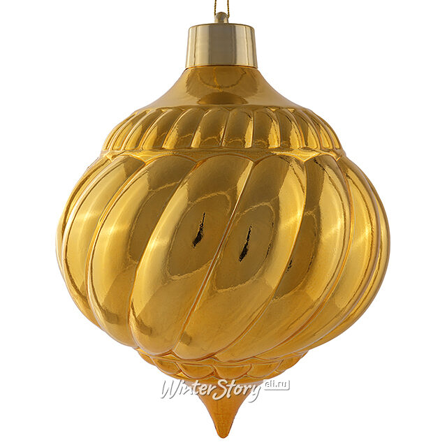 Пластиковый шар Bulbous 23 см золотой Winter Deco