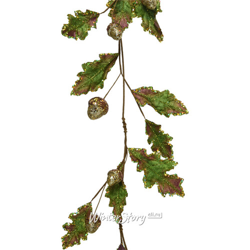 Интерьерная гирлянда с листьями Дуб - Green Leaf 130 см Kaemingk