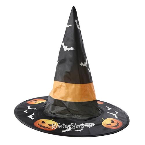 Шляпа ведьмы на Хэллоуин черная с пауком - manikyrsha.ru