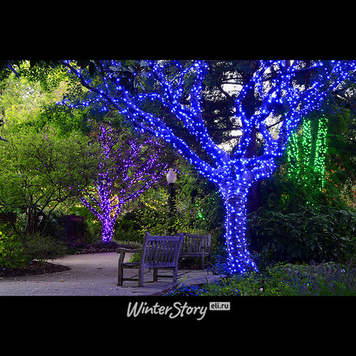 Гирлянды на деревья Клип Лайт Quality Light 60 м, 600 синих LED ламп, черный ПВХ, IP44 BEAUTY LED