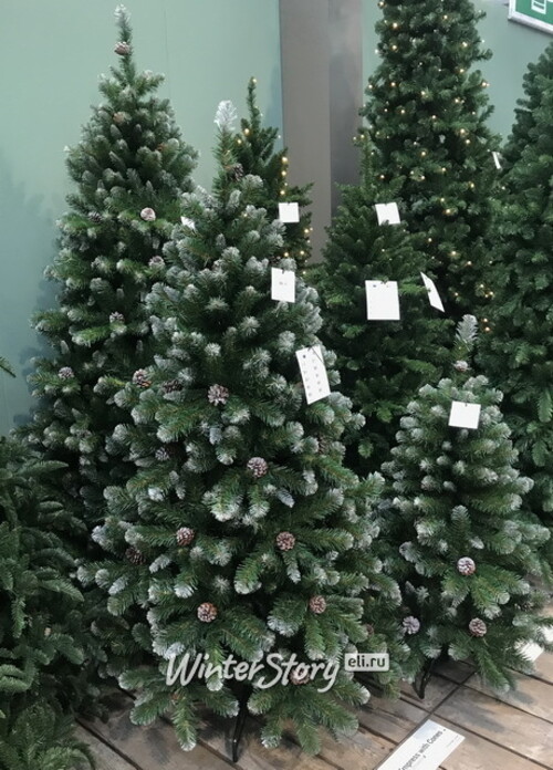 Новогодняя елка Triumph Tree Императрица c шишками 215 см зеленая