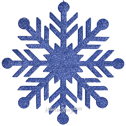 Снежинка Резная 30 см синяя, пеноплекс МанузинЪ