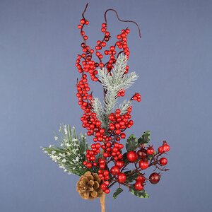 Декоративная ветка с ягодами и шишками Arrana 54 см Edelman фото 4