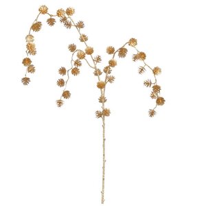 Декоративная ветка с шишками Gold Pine 94 см Edelman фото 1