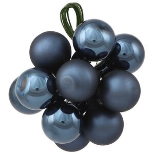 Гроздь стеклянных шаров на проволоке 2 см темно-синий mix, 10 шт Edelman фото 1