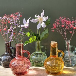 Стеклянная ваза-кувшин Milano 10 см охровая Ideas4Seasons фото 4