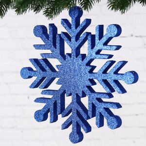 Снежинка Резная 30 см синяя, пеноплекс МанузинЪ фото 2