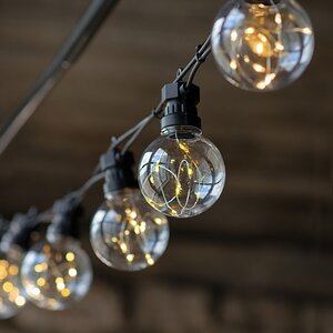 Гирлянда из лампочек Big Circus 10 ламп, теплые белые LED, 4.5 м, черный ПВХ, IP44 Star Trading фото 4