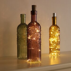 Стеклянная ваза - бутылка Dario 25 см розовая Koopman фото 3