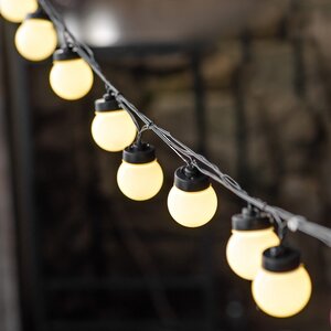 Гирлянда из лампочек Мона 20 ламп, теплые белые LED, 9.5 м, черный ПВХ, IP44 Kaemingk фото 2
