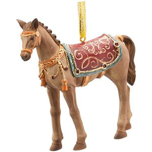 Новогодняя елочная игрушка - фигурка Обезьянка, 9 см, коричневый, пластик (001378-5)