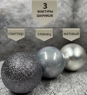 Набор стеклянных шаров Blanchett - Splashes of Silver 5-7 см, 26 шт Christmas Deluxe фото 6