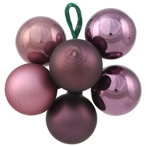 Гроздь стеклянных шаров на проволоке Purple Rain 3 см, 6 шт Koopman фото 1