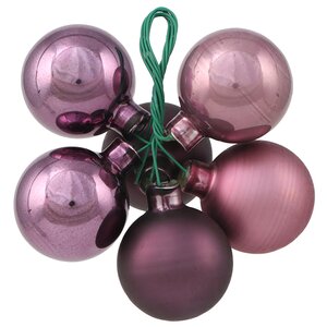 Гроздь стеклянных шаров на проволоке Purple Rain 3 см, 6 шт Koopman фото 2