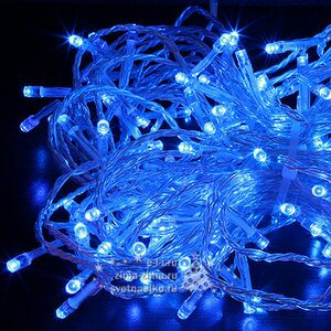 Светодиодная гирлянда 24V Premium Led 200 синих LED ламп 20 м, прозрачный СИЛИКОН, соединяемая, контроллер, IP54 BEAUTY LED фото 1