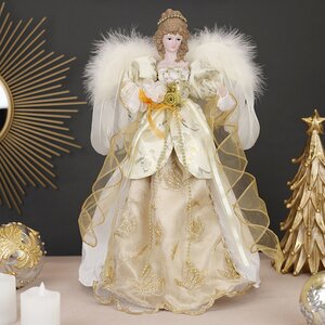 Christmas season Angel with clock - Christmas tree decoration - Art Studio «Melnikovitch»