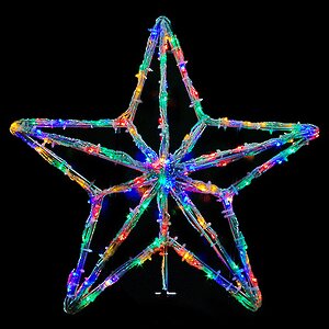 Светодиодная макушка Звезда 50 см разноцветная, мерцание МанузинЪ фото 1