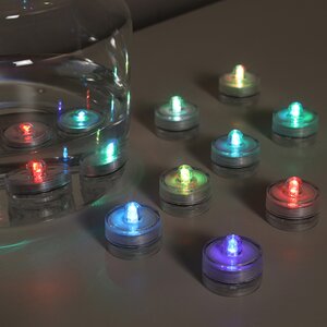 Плавающие светодиодные свечи 3 см, 2 шт с разноцветным свечением на батарейках Koopman фото 4