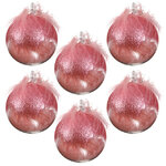 Набор пластиковых шаров Розовый Фламинго 8 см, 12 шт