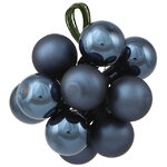 Гроздь стеклянных шаров на проволоке 2 см темно-синий mix, 10 шт