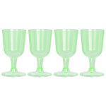 Пластиковые бокалы для вина Кристи 160 мл зеленые, 4 шт