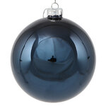 Стеклянный елочный шар Royal Classic 15 см, синий бархат