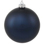 Стеклянный елочный шар Royal Classic 15 см, синий бархат матовый