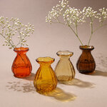 Набор стеклянных ваз Terra Caruso 9 см, 4 шт