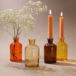 Набор стеклянных ваз Terra Argento 12 см, 4 шт