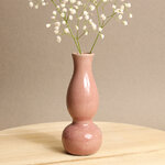 Керамическая ваза Лоренсо 15 см пудровая