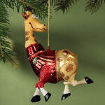 Стеклянная елочная игрушка Жираф Жоржик 14 см, подвеска