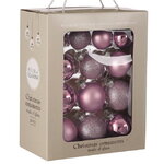 Набор стеклянных шаров Blanchett - Lavender fields 5-7 см, 26 шт