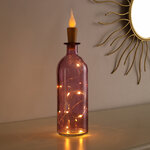 Гирлянда - пробка для бутылки Капельки Shiny со свечой, 9 теплых белых LED ламп, на батарейках, IP20