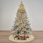 Искусственная елка с лампочками Калининградская заснеженная 240 см, 560 теплых белых ламп, ЛИТАЯ 100%