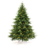 Искусственная елка с лампочками Версальские Огни 215 см, 520 теплых белых ламп, ЛИТАЯ 100%