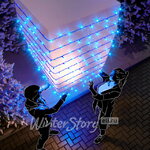 Гирлянда светодиодная уличная Rich Led Cap, 100 синих LED ламп, мерцание, 10 м, синий КАУЧУК, соединяемая, IP65